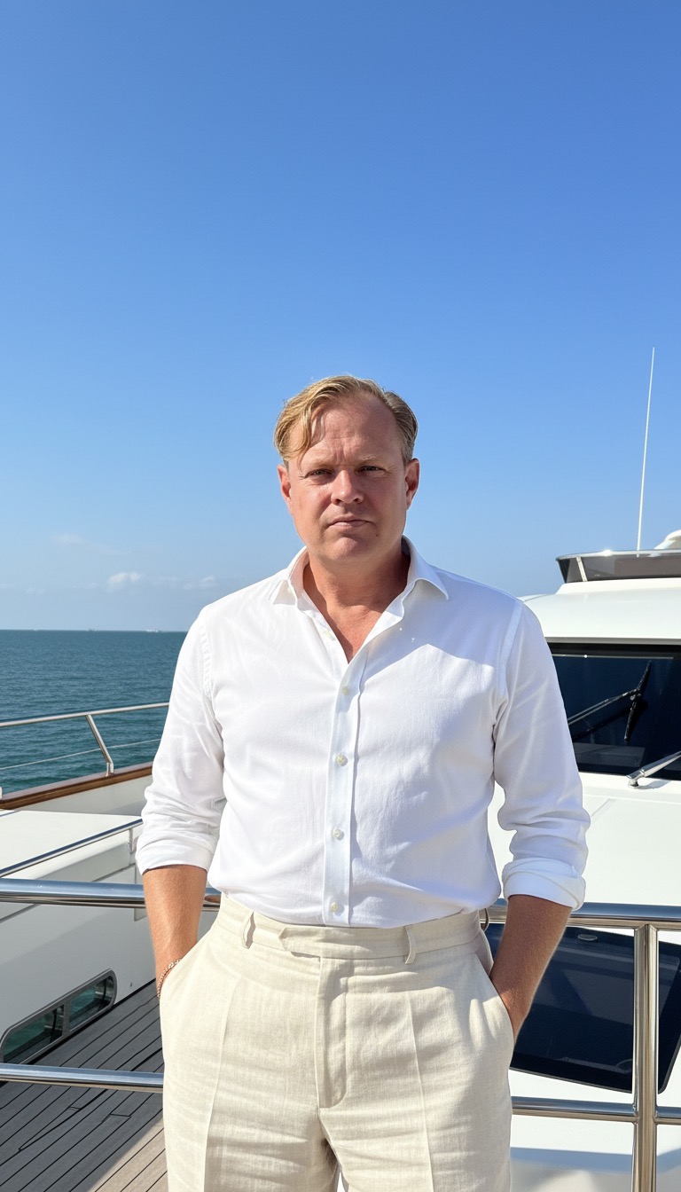 At sea, summer
